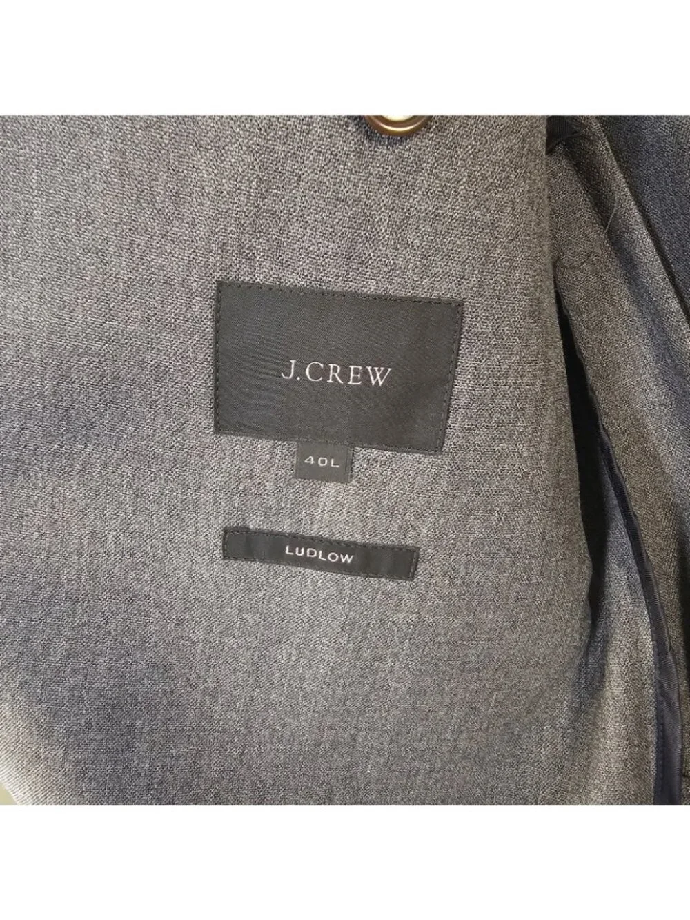J.Crew Ludlow Gray Wool unstructured 40L suit Jacket blazer only